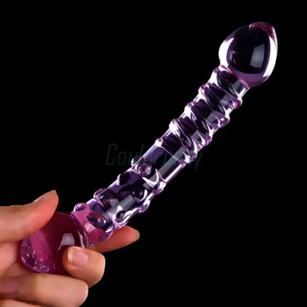 Glas Purple Rain Ribbed Glass - Image 3